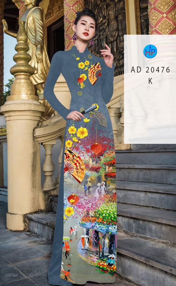 Vải Áo Dài Phong Cảnh Tết AD 20476 35